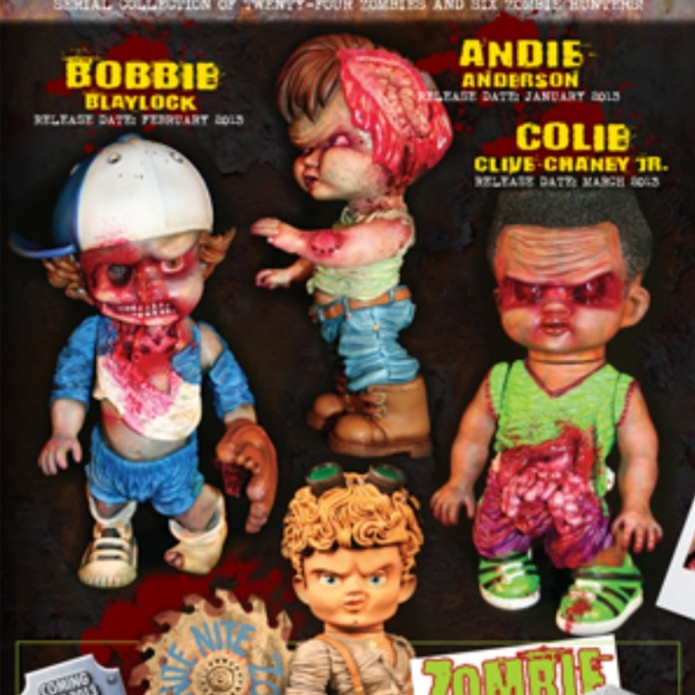 Set of 3 Romper Zombies: Bobbie, Andie & Colie RARE. New in box.